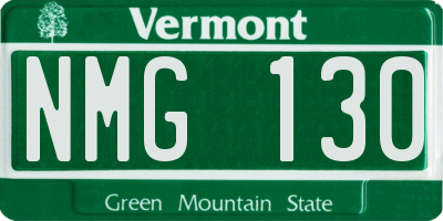 VT license plate NMG130