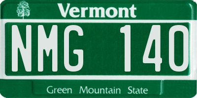 VT license plate NMG140