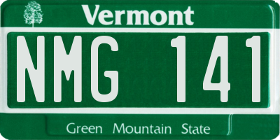 VT license plate NMG141