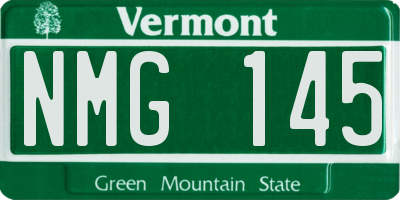 VT license plate NMG145
