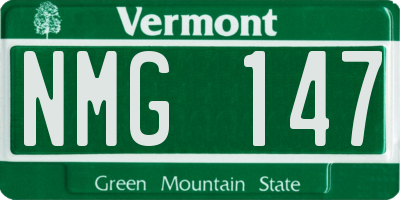 VT license plate NMG147