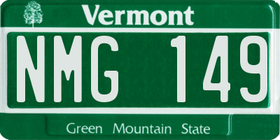 VT license plate NMG149