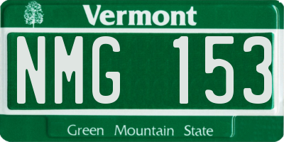 VT license plate NMG153