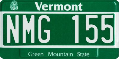 VT license plate NMG155