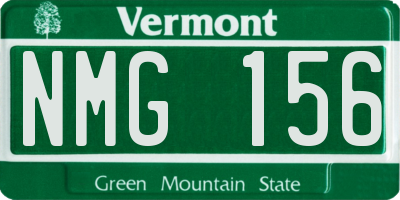 VT license plate NMG156