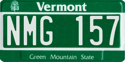 VT license plate NMG157