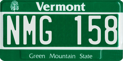 VT license plate NMG158