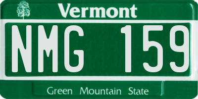 VT license plate NMG159