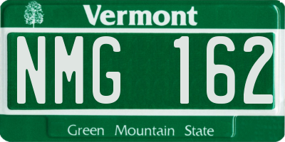 VT license plate NMG162