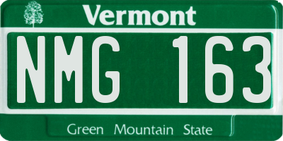 VT license plate NMG163