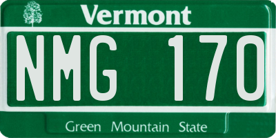 VT license plate NMG170