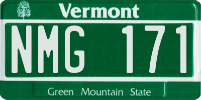 VT license plate NMG171