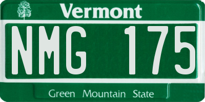 VT license plate NMG175