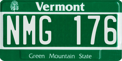 VT license plate NMG176