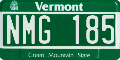 VT license plate NMG185