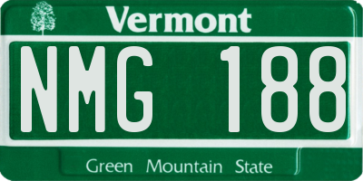 VT license plate NMG188