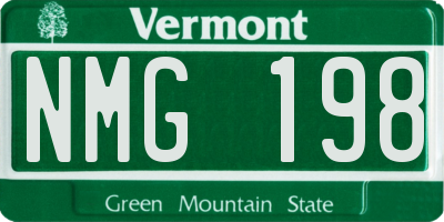 VT license plate NMG198