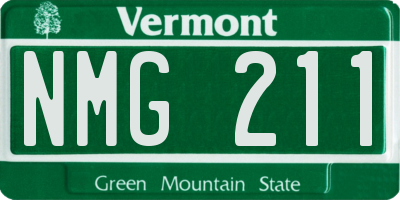 VT license plate NMG211