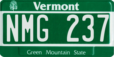 VT license plate NMG237