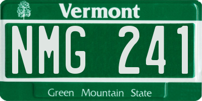 VT license plate NMG241