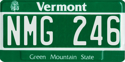 VT license plate NMG246