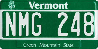 VT license plate NMG248