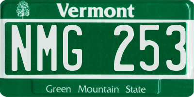 VT license plate NMG253