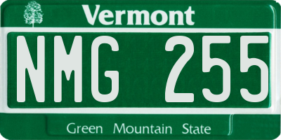 VT license plate NMG255