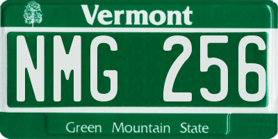 VT license plate NMG256