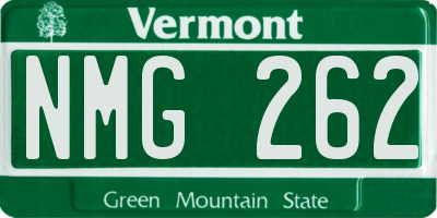VT license plate NMG262