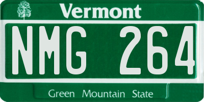 VT license plate NMG264