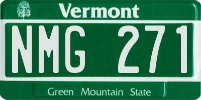 VT license plate NMG271