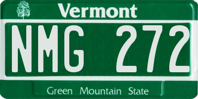 VT license plate NMG272