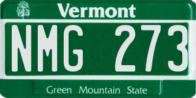 VT license plate NMG273