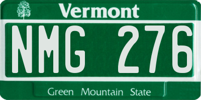 VT license plate NMG276