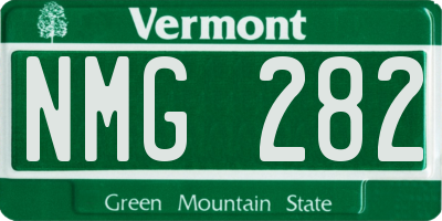 VT license plate NMG282