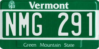 VT license plate NMG291