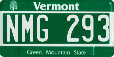 VT license plate NMG293
