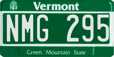 VT license plate NMG295