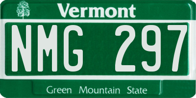 VT license plate NMG297