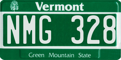 VT license plate NMG328