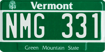 VT license plate NMG331
