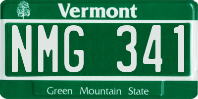 VT license plate NMG341