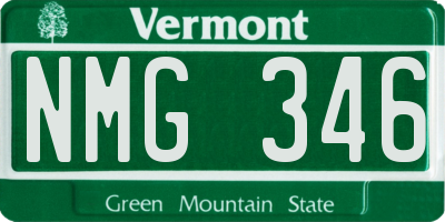 VT license plate NMG346