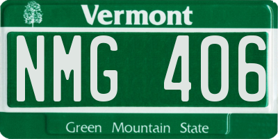 VT license plate NMG406