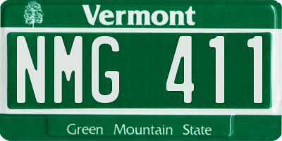 VT license plate NMG411