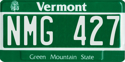 VT license plate NMG427