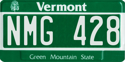 VT license plate NMG428