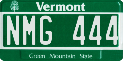 VT license plate NMG444