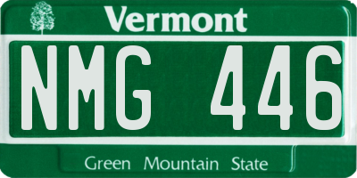 VT license plate NMG446